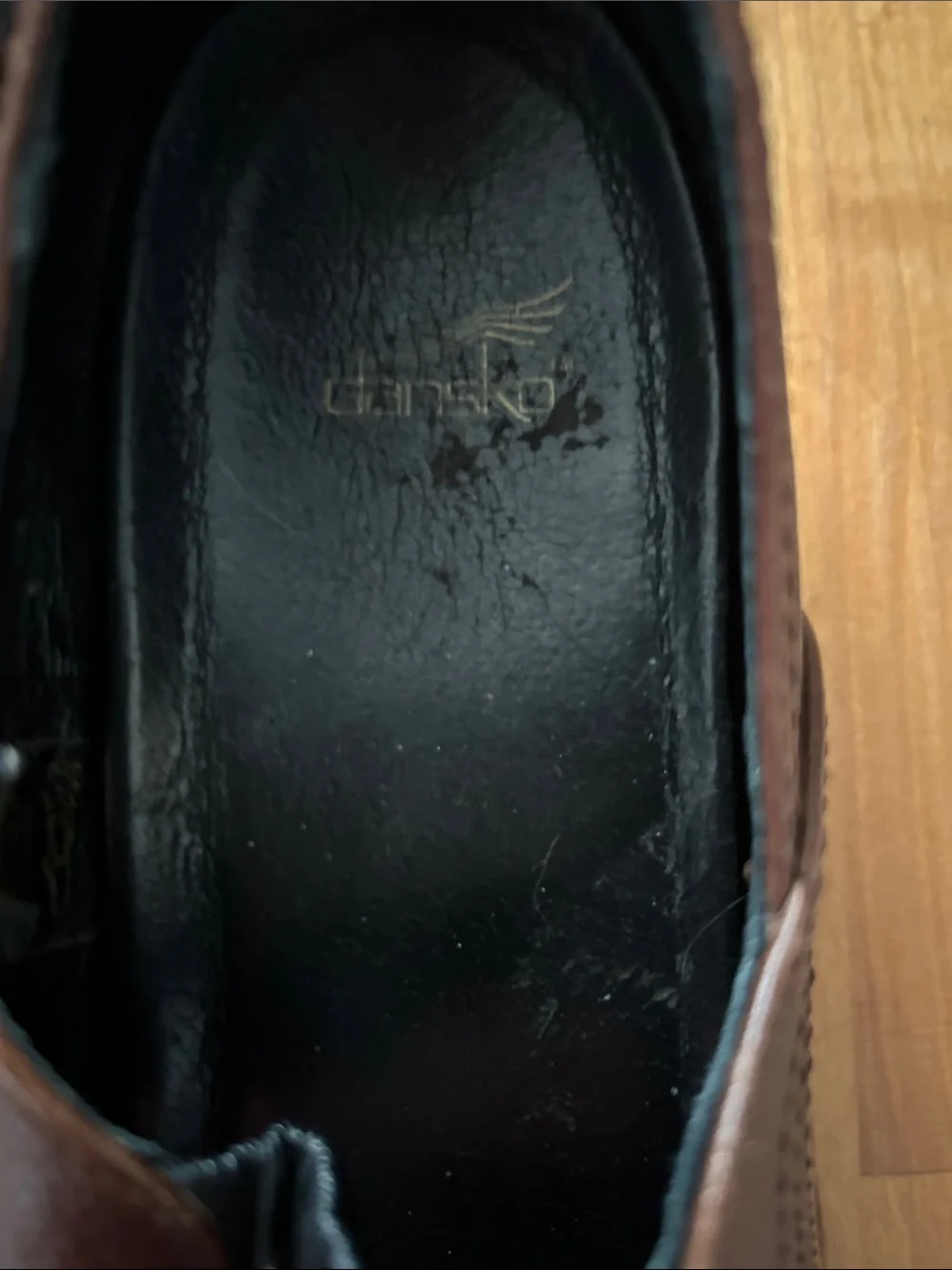 Dansko Brown Leather Mary Jane Flats with Elastic Strap size 10 - Picture 2 of 5